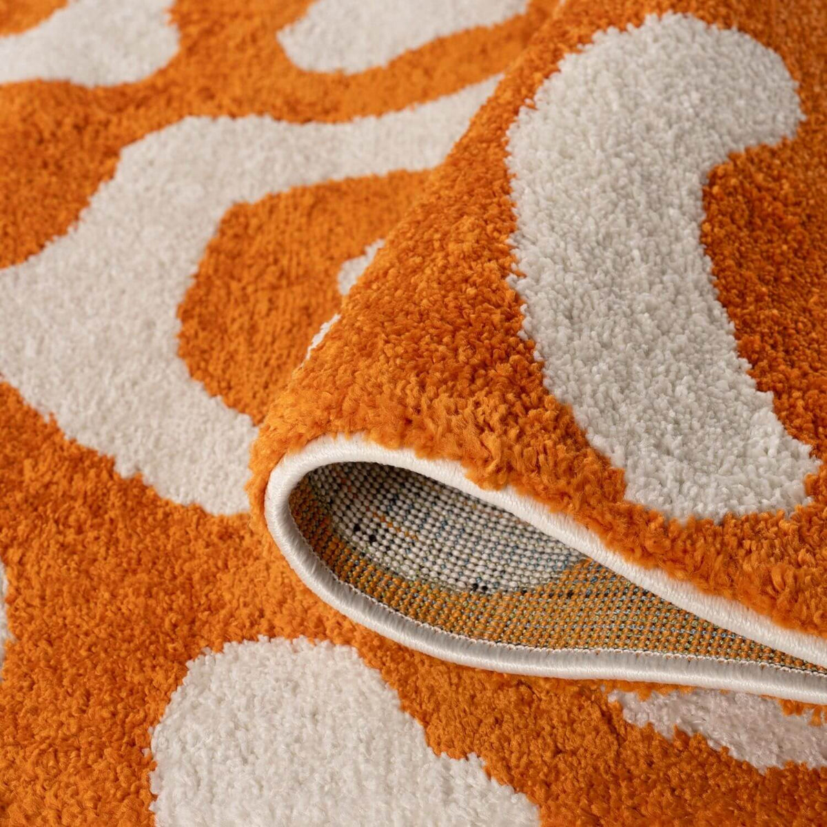 Joli Doodle Orange & White Rug