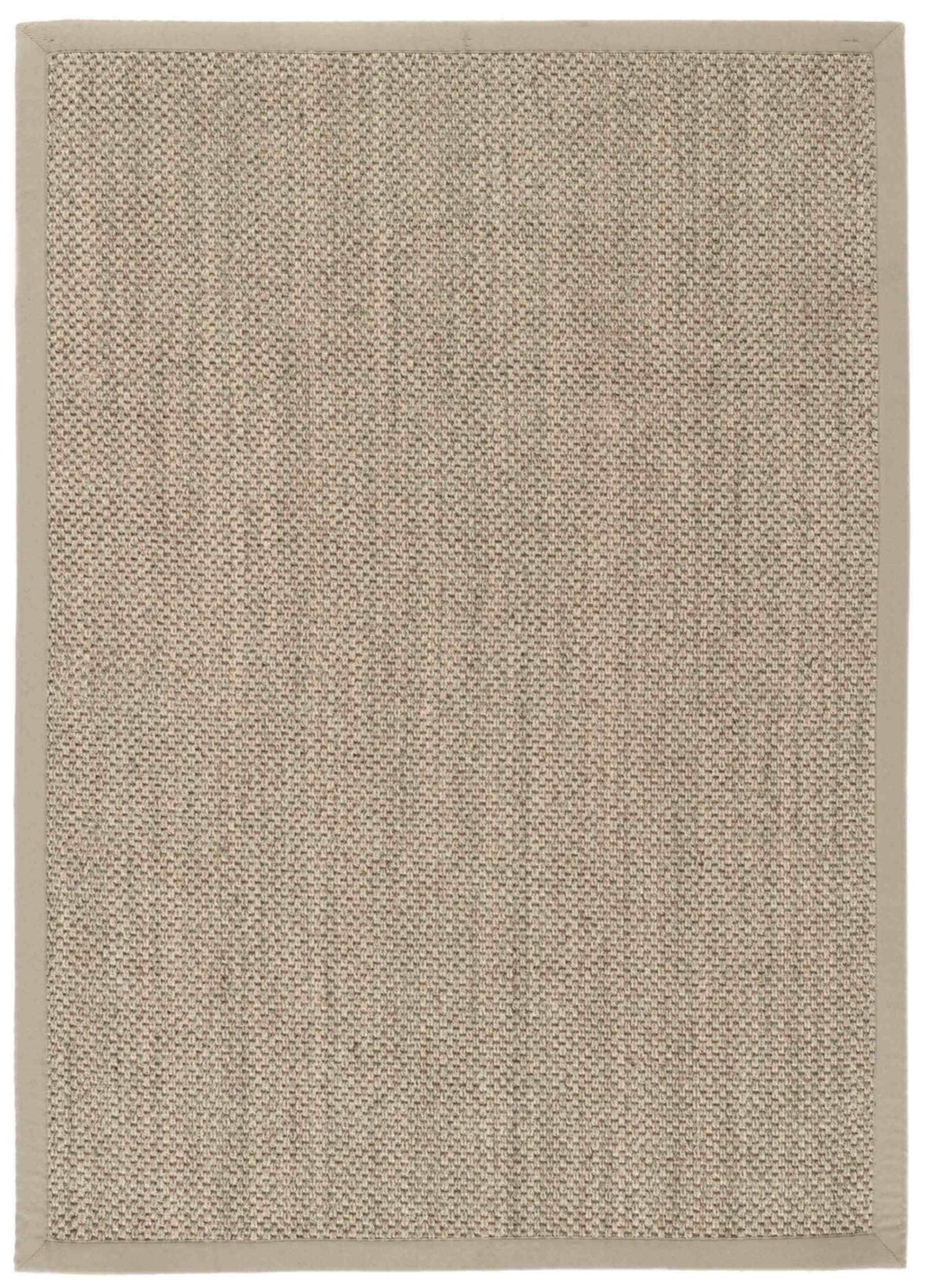Bordered Light Beige Non-Slip Sisal Rug