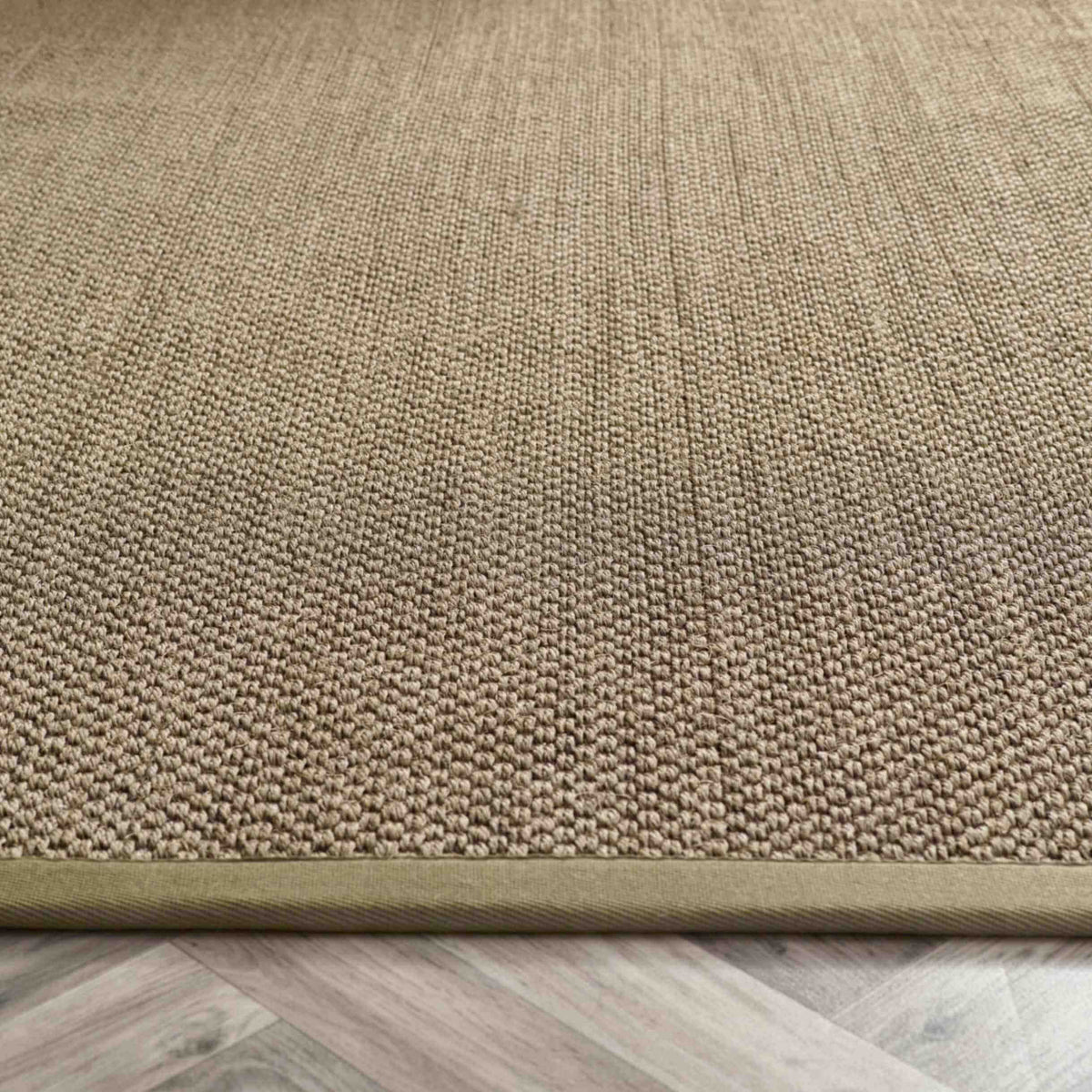 Bordered Sage Green Non-Slip Sisal Rug