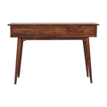 Artisan Furniture Solid Wood Large 3 Drawer Chestnut Console, Dark Brown