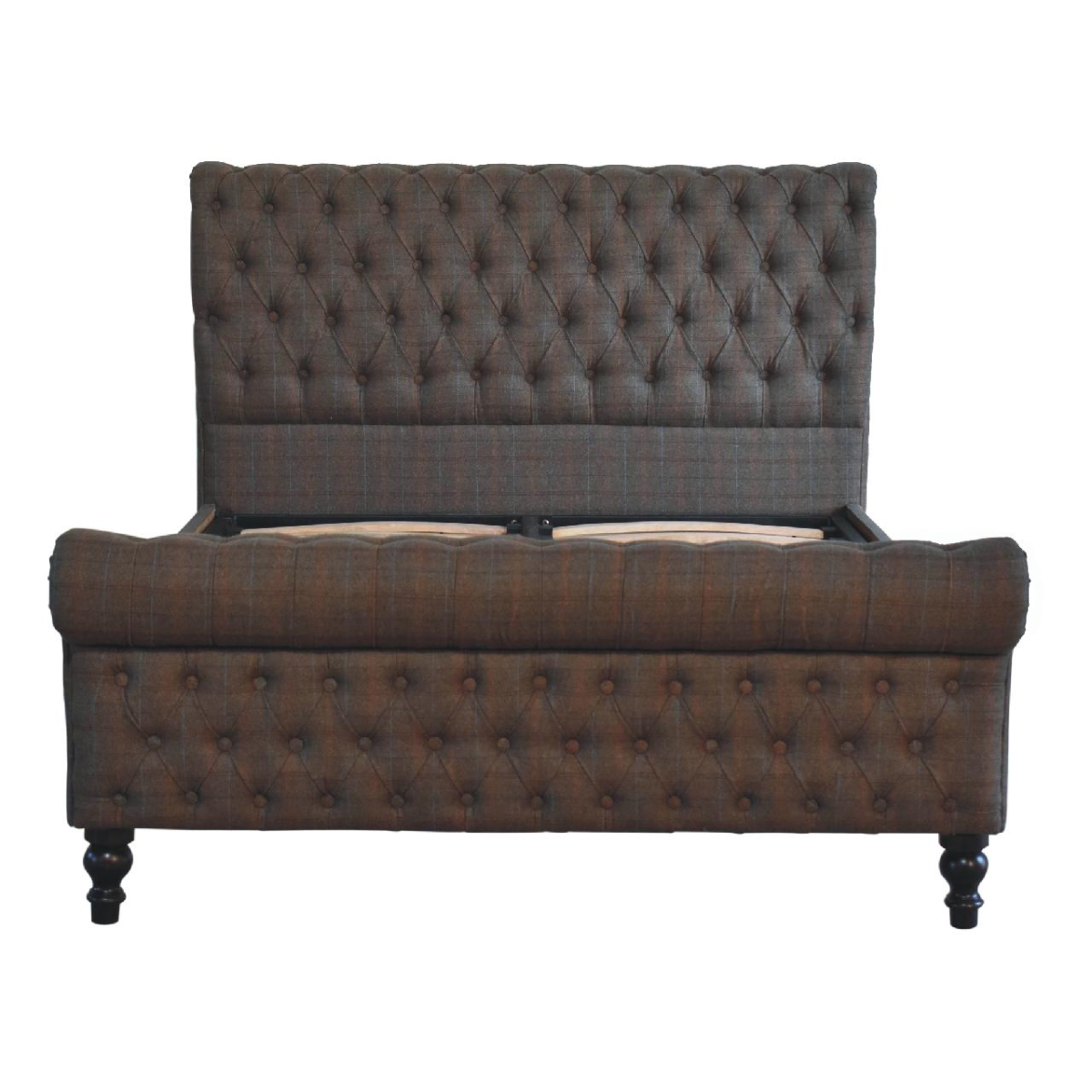 Artisan Furniture Solid Wood Multi Tweed Bed, Brown