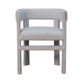 Artisan Furniture Solid Wood White Boucle Occasional Chair