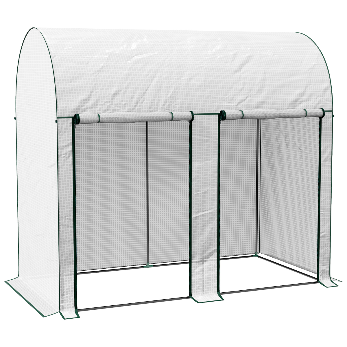 Outsunny 200 x 100 x 178cm Small Tomato Greenhouse with Roll-up Zipped Doors