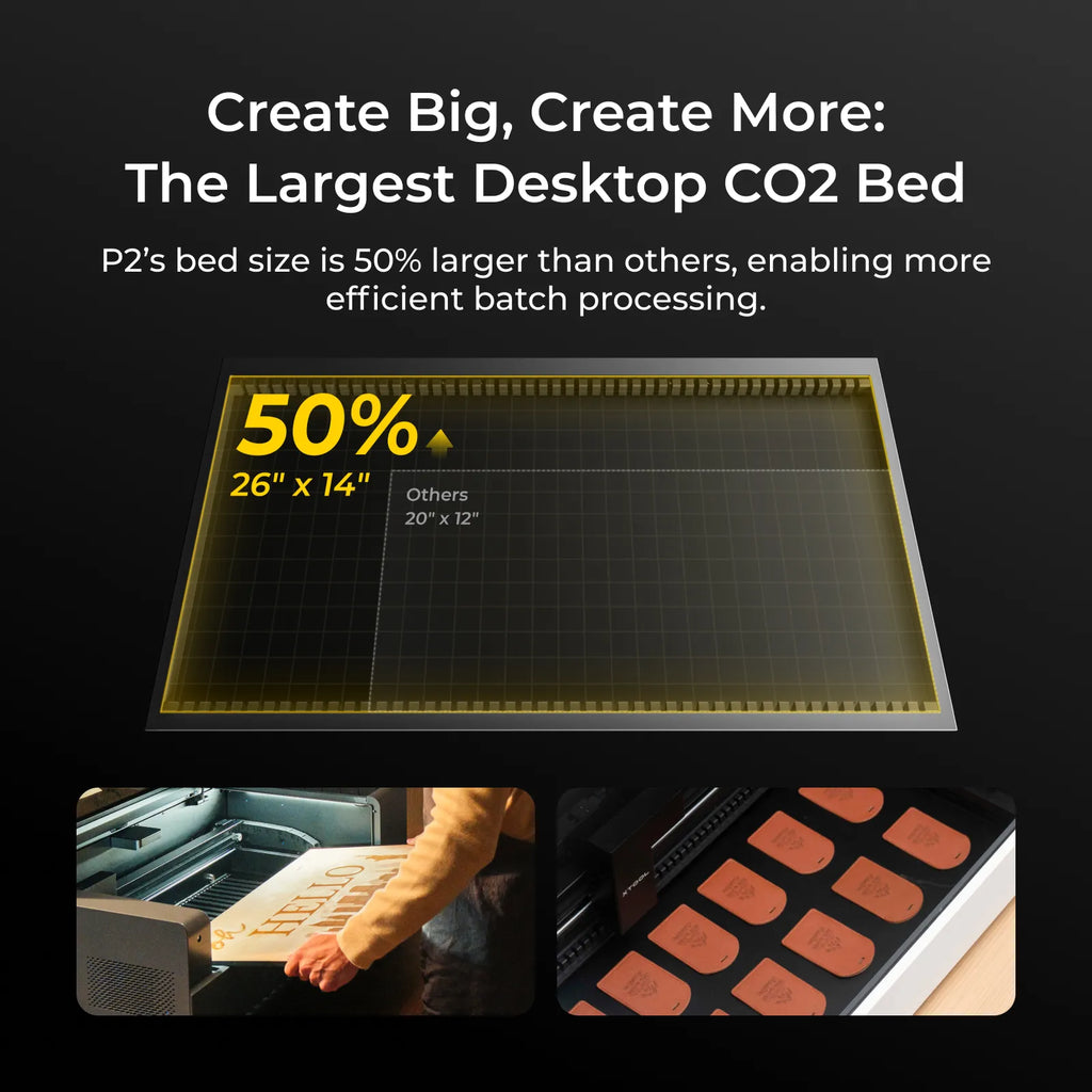 xTool P2S 55W Desktop CO2 Laser Cutter (Standalone)