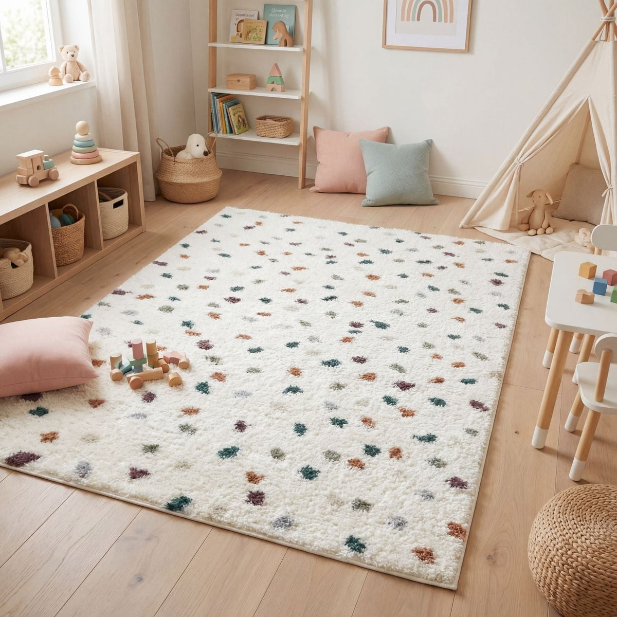 Moodi Shaggy Multicolour Jubile Rug