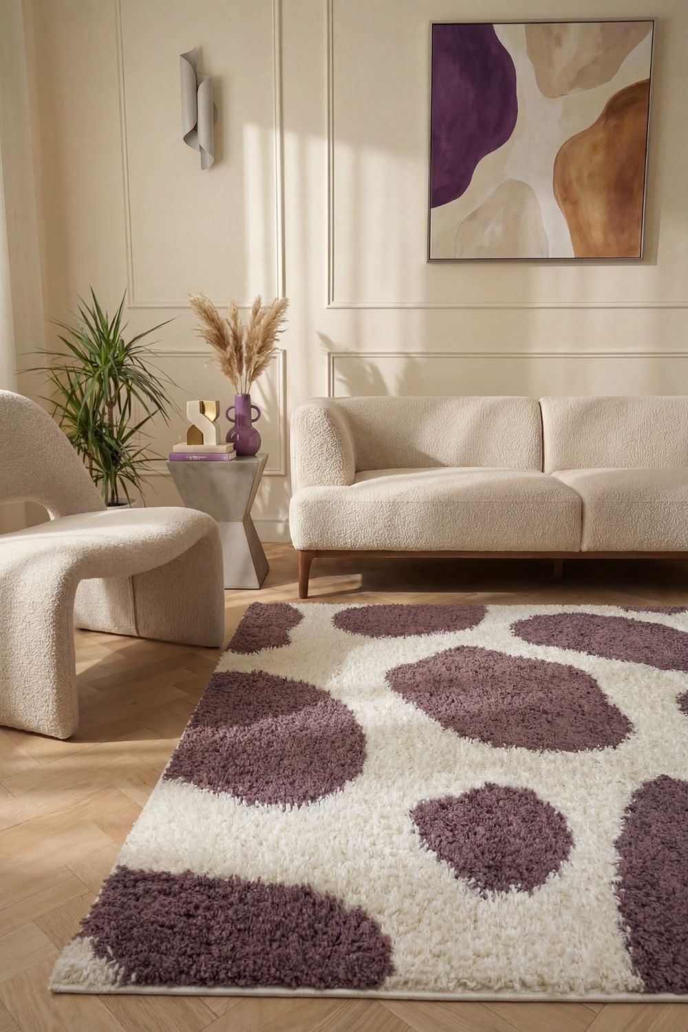 Moodi Shaggy Purple Nimbus Rug