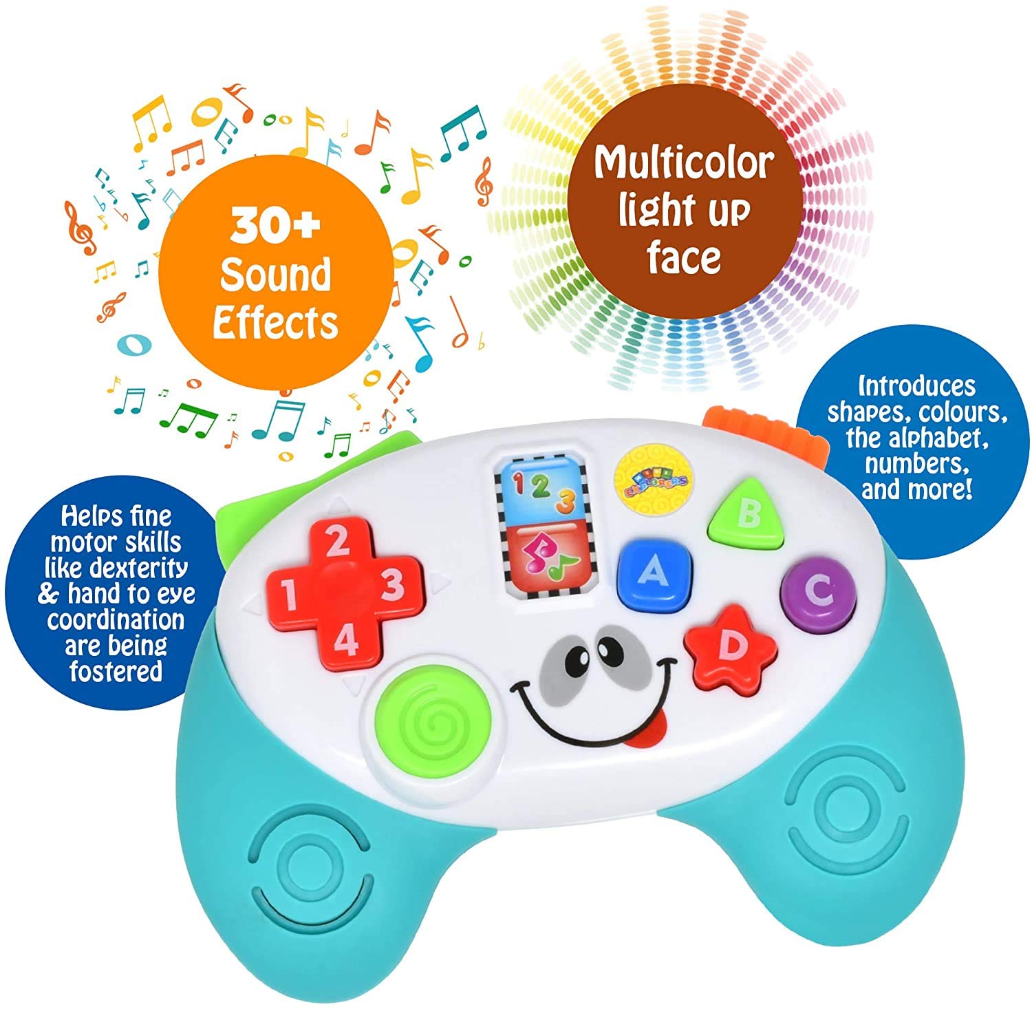 Number 1 in Gadgets Baby Remote Toy Game Controller – Light & Sound Educational Toy for Infants