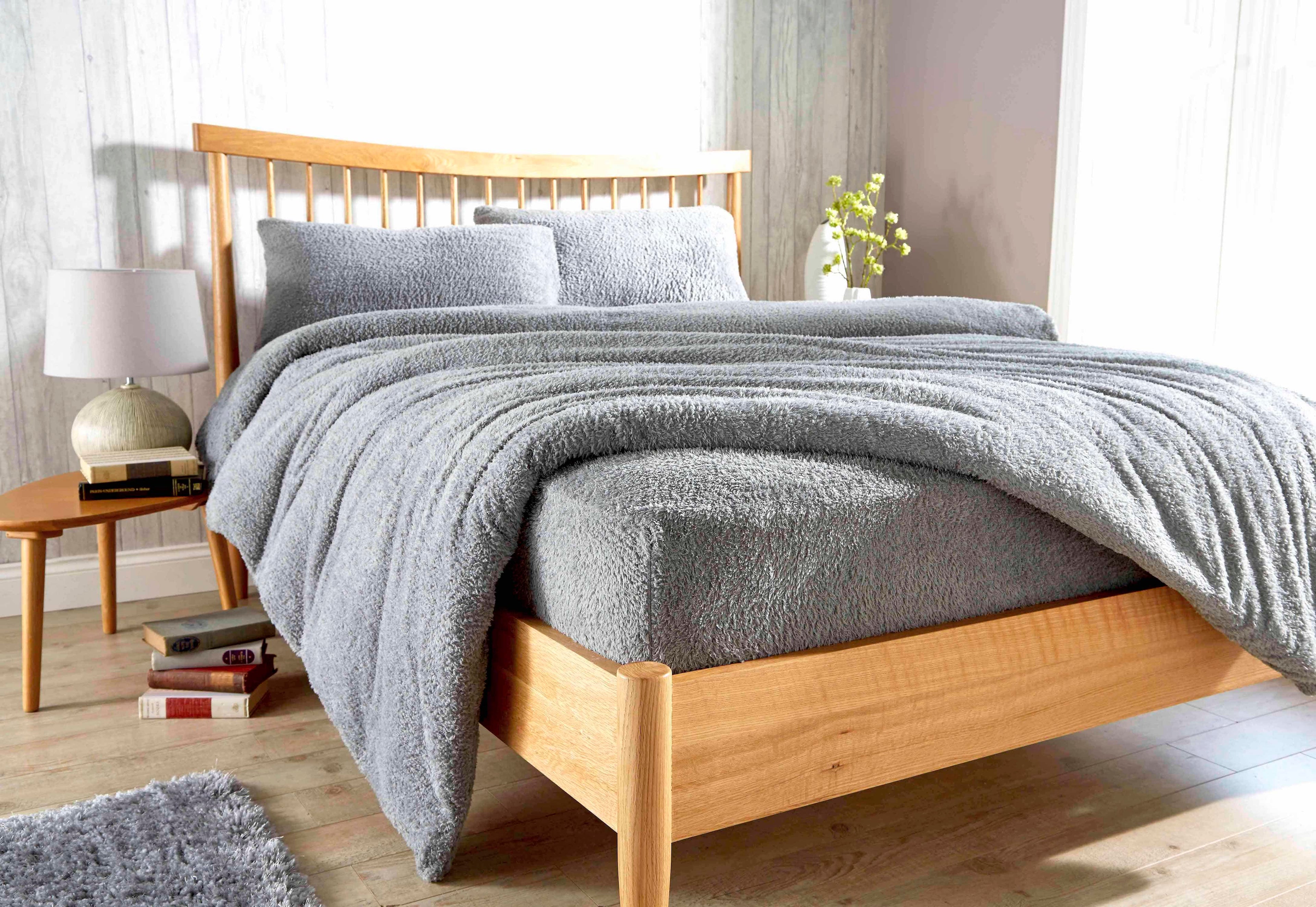 OLIVIA ROCCO Teddy Fleece Extra Deep Fitted Sheet Plush Soft Winter Bedding Snug Elastic