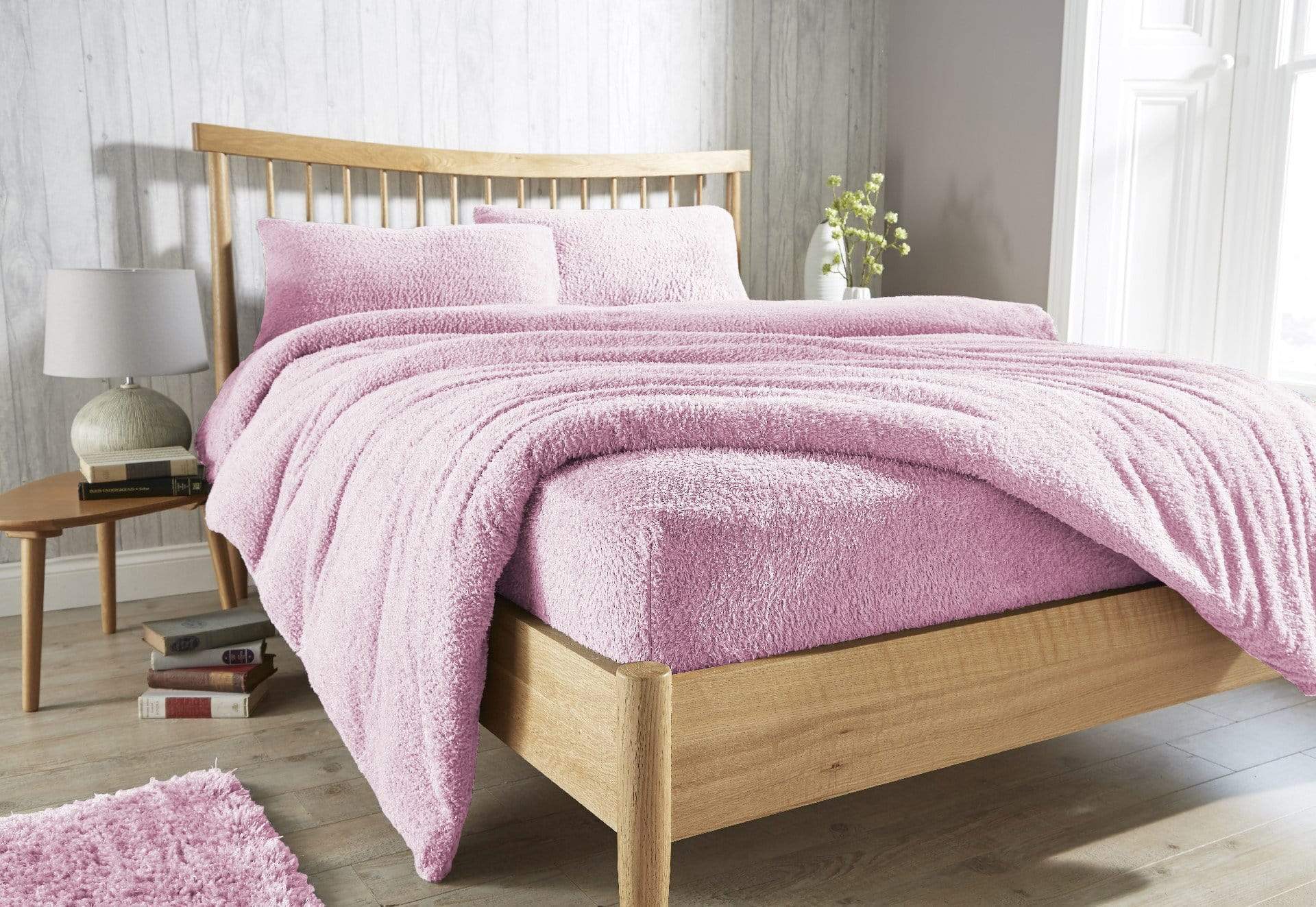 OLIVIA ROCCO Teddy Fleece Extra Deep Fitted Sheet Plush Soft Winter Bedding Snug Elastic