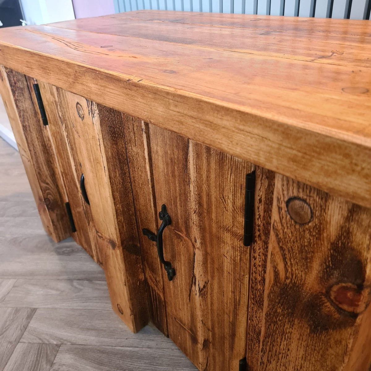 Fish Tank Stand - Redwood Aquarium Unit with Storage