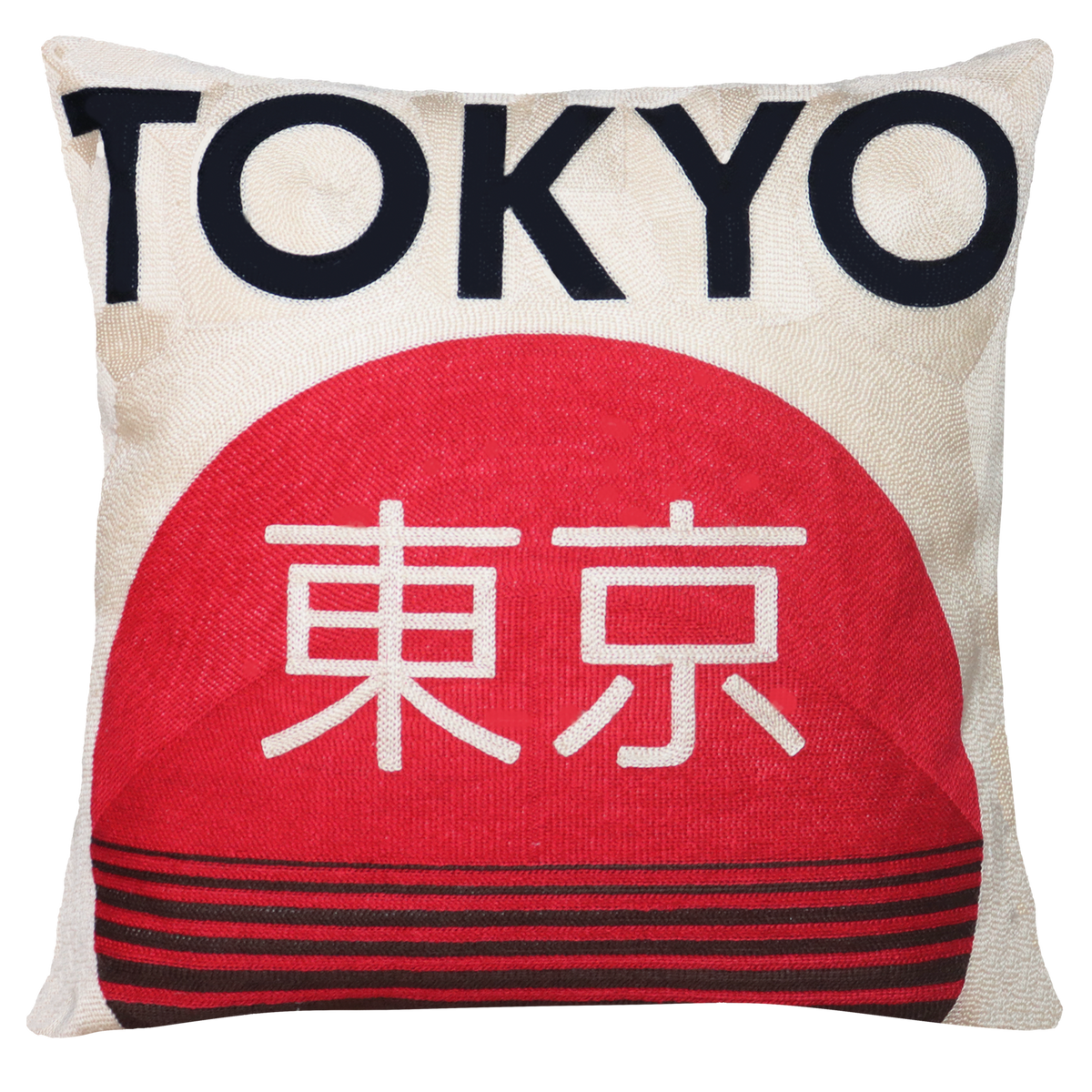 Tokyo Japanese Needlepoint Pillow