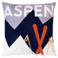 Aspen Ski Needlepoint Pillow