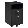 Vinsetto Mobile File Cabinet Lockable Storage Unit Cupboard for A4 Letter Home Filing Furniture for Office, Bedroom and Living Room, 39x40x65cm, Black E