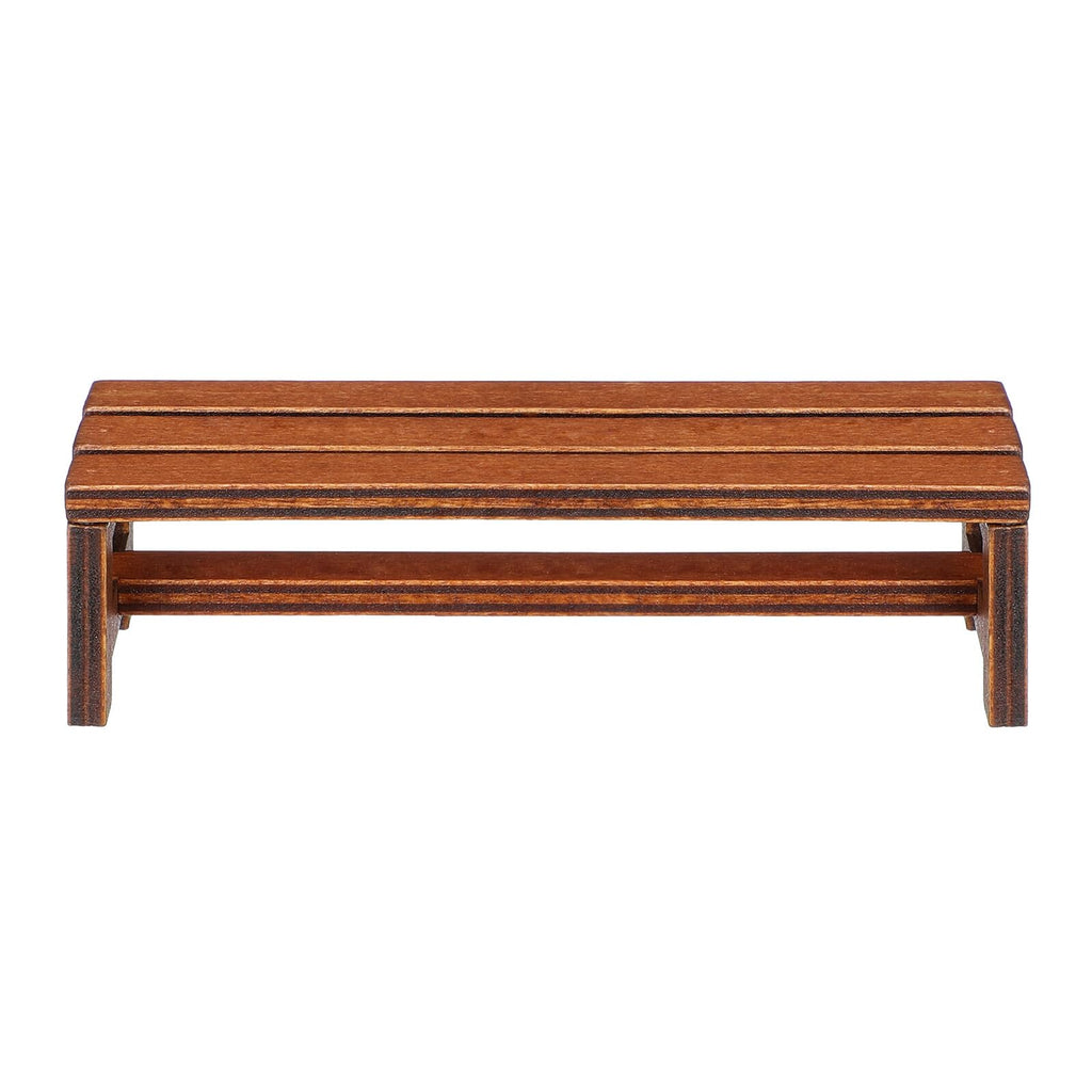 Uonlytech 2Pcs Wooden Mini House Bench – Dollhouse Furniture for Bedroom & Dining