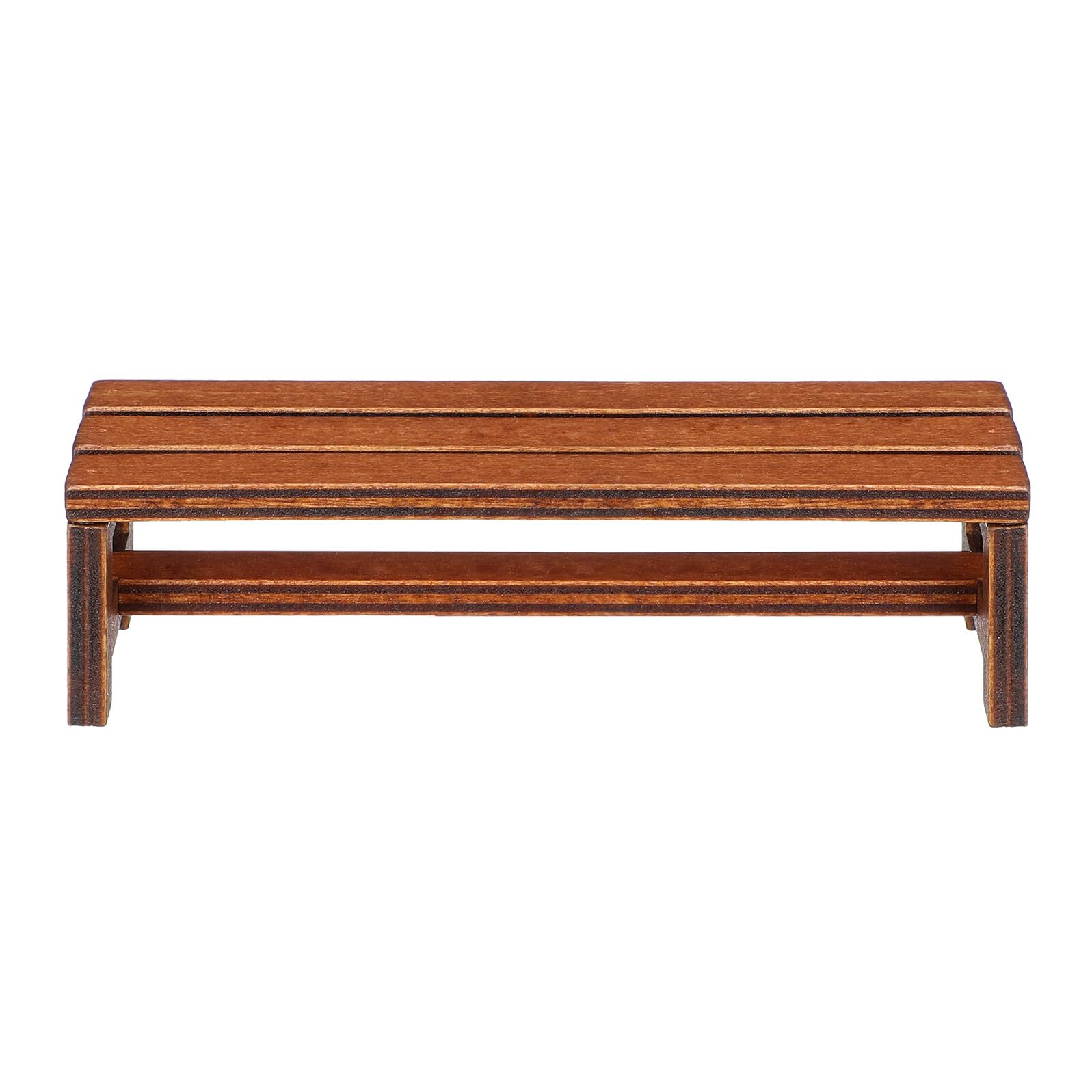 Uonlytech 2Pcs Wooden Mini House Bench – Dollhouse Furniture for Bedroom & Dining