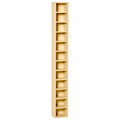 HOMCOM 204 CD Tall Narrow Media Storage Tower - Oak Tone