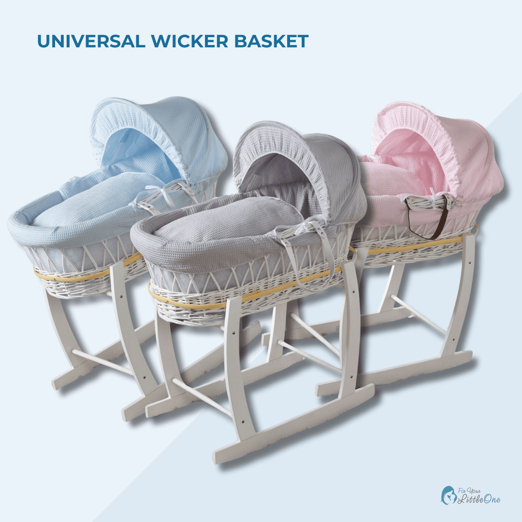 Wicker Baby Moses Basket With Stand