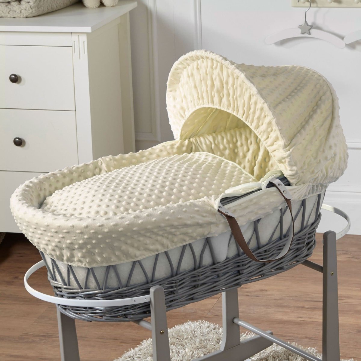 Wicker Moses Basket-No stand included.